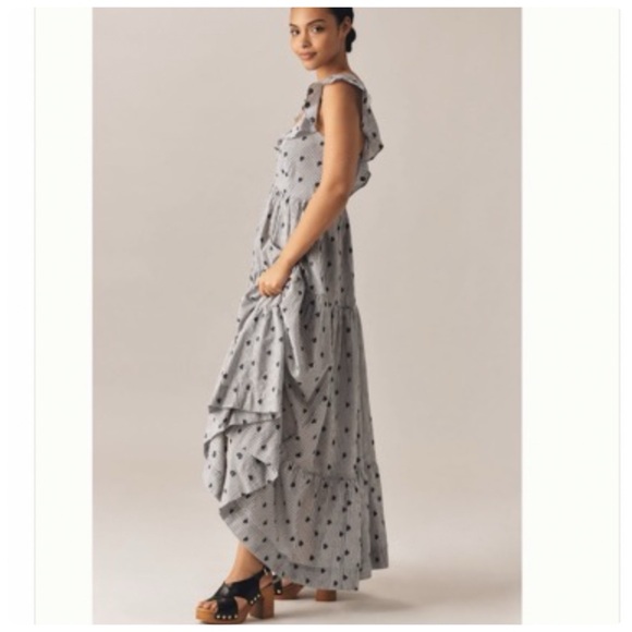 NWT Anthropologie Pilcro Flutter-Sleeve Tiered Midi Dress, S - Picture 15 of 16
